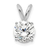 14ky Round Lab Grown Diamond Solitaire Pendant