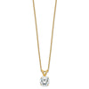 14kw Round Lab Grown Diamond Solitaire Necklace