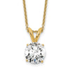 14kw Round Lab Grown Diamond Solitaire Necklace