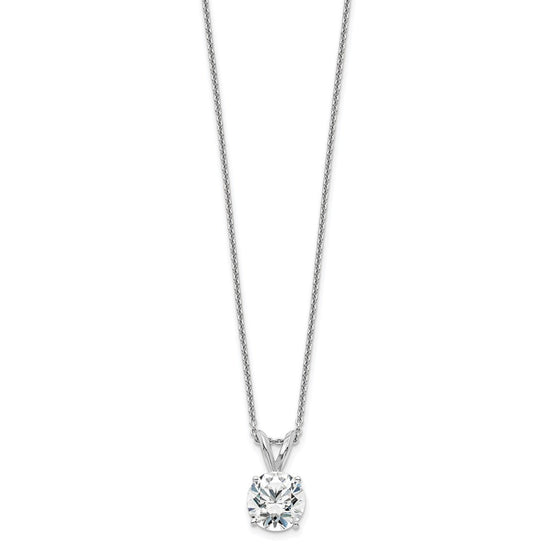 14kw Round Lab Grown Diamond Solitaire Necklace