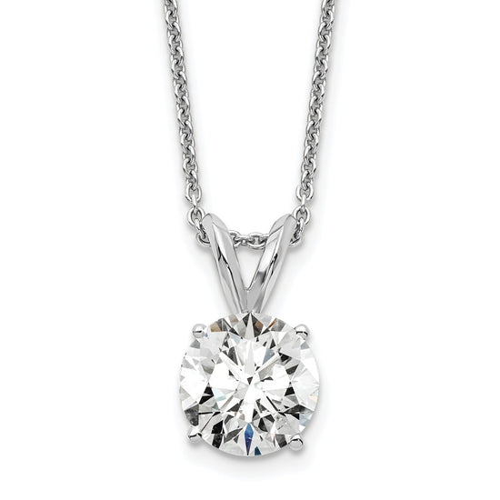 14kw Round Lab Grown Diamond Solitaire Necklace