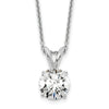 14kw Round Lab Grown Diamond Solitaire Necklace