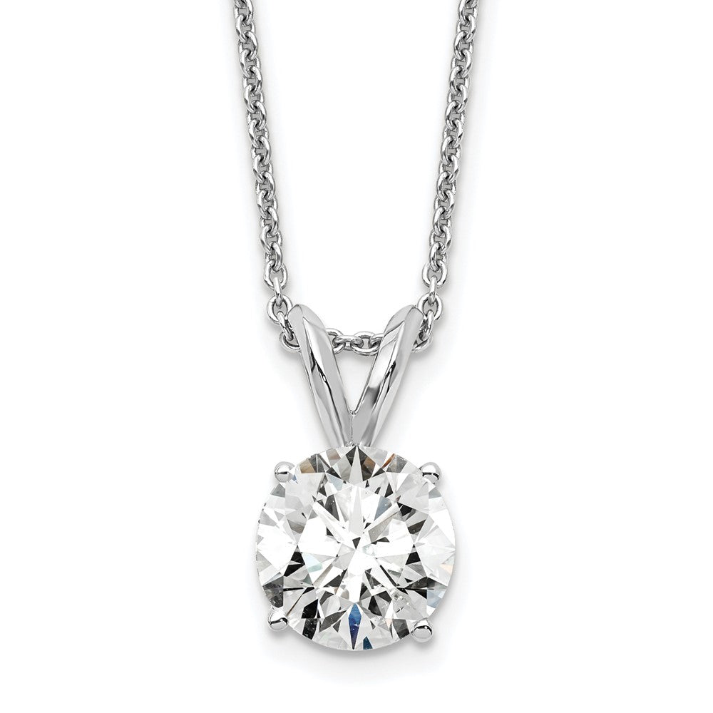 14kw Round Lab Grown Diamond Solitaire Necklace