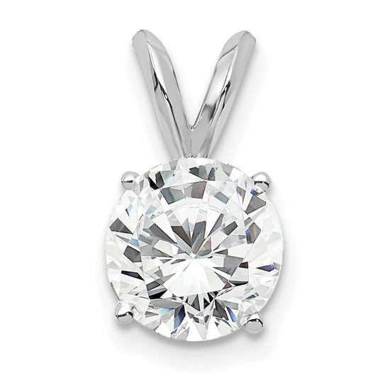 14ky Round Lab Grown Diamond Solitaire Pendant