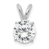 14ky Round Lab Grown Diamond Solitaire Pendant