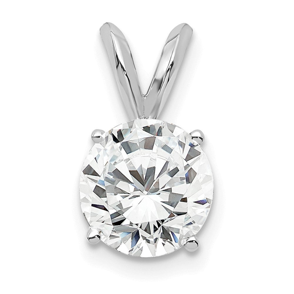 14ky Round Lab Grown Diamond Solitaire Pendant