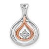 14k Two-tone 1/15 carat Diamond Fancy Chain Slide
