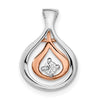 14k Two-tone 1/15 carat Diamond Fancy Chain Slide