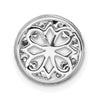 14k White Gold 1/2 carat Center Lab Grown Diamond VS/SI+ G+ Round Semi Mount 8.2mm Center Halo Chain Slide Pendant