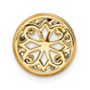 14k 1/2 carat Lab Grown Diamond VS/SI+ G+ Semi Mount 8.2mm Center Round Halo Chain Slide Pendant