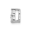 14k White Gold 1/2 carat Lab Grown Diamond VS/SI+ G+ Complete Three Stone Triangle Chain Slide Pendant
