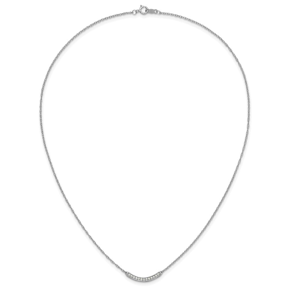 Diamond Curved Bar Necklaces