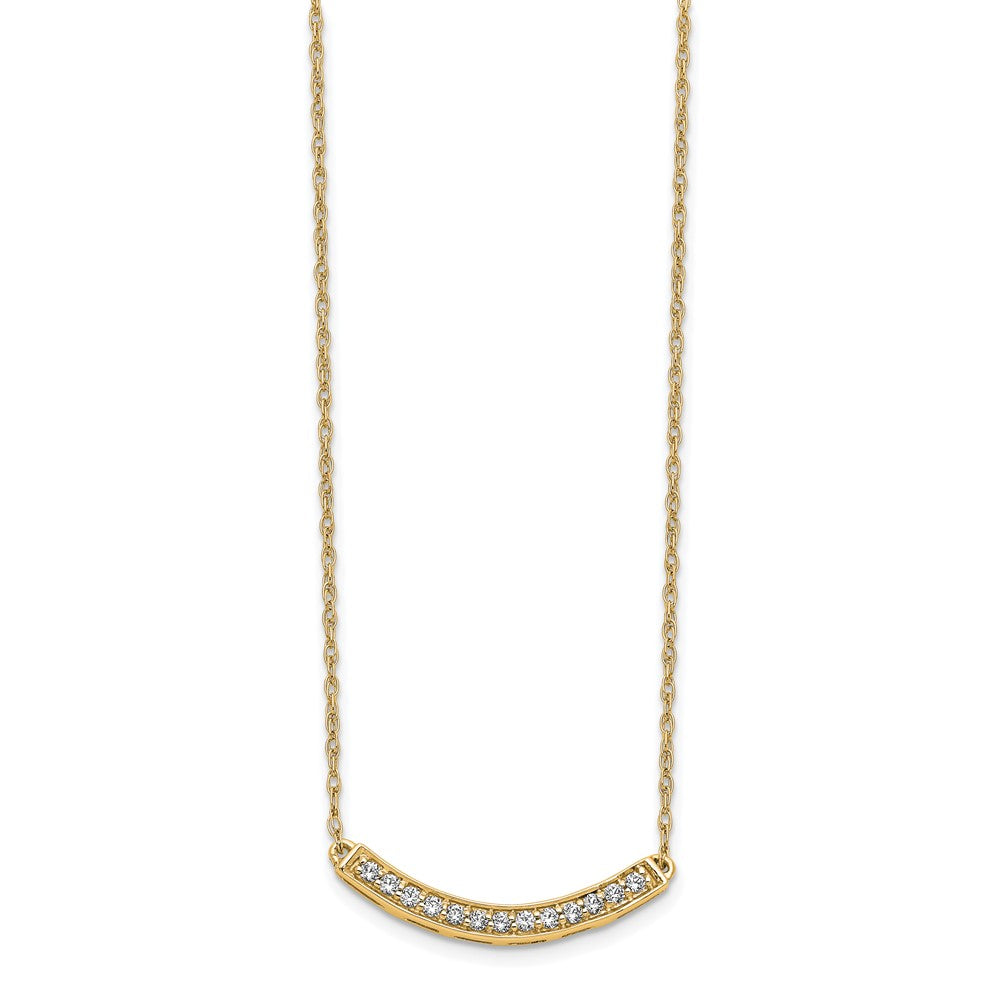 Diamond Curved Bar Necklaces
