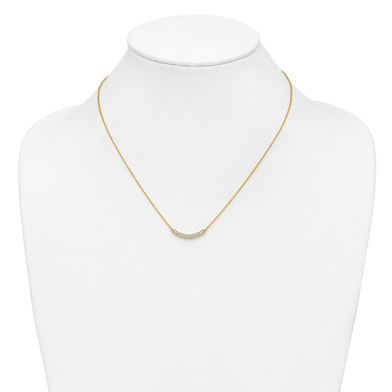 Diamond Curved Bar Necklaces