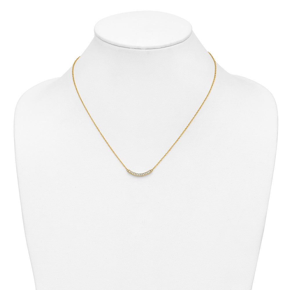 Diamond Curved Bar Necklaces