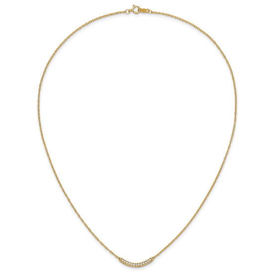 Diamond Curved Bar Necklaces