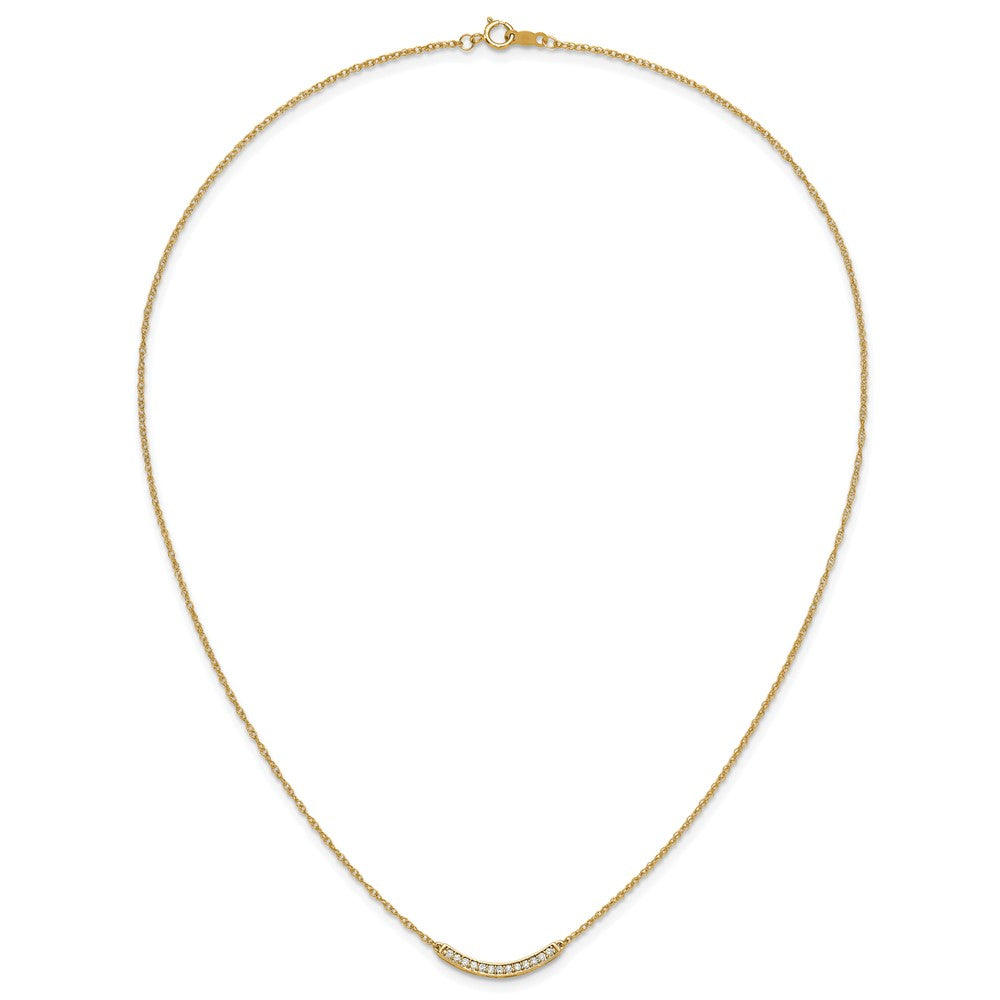 Diamond Curved Bar Necklaces
