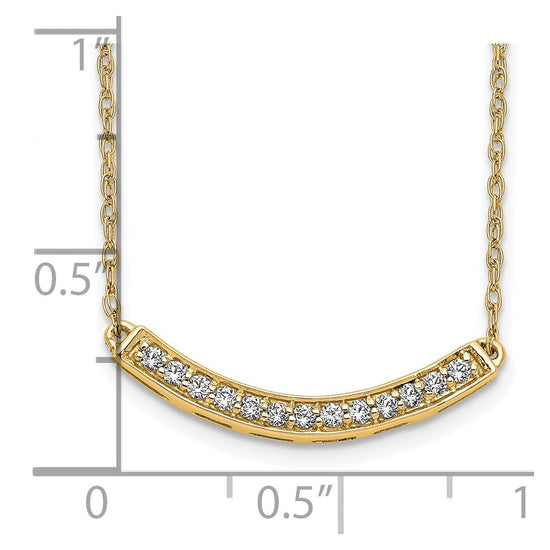 Diamond Curved Bar Necklaces