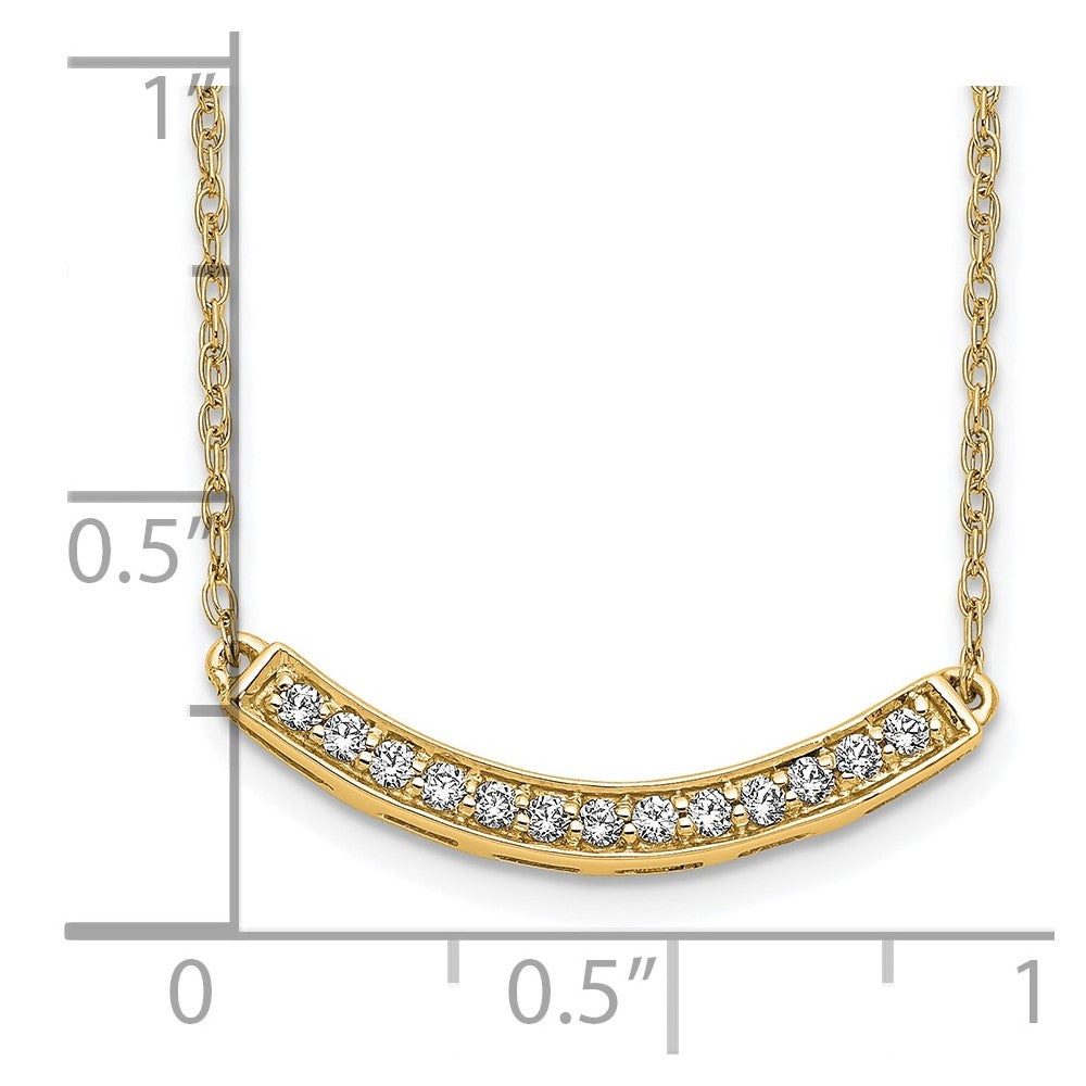 Diamond Curved Bar Necklaces