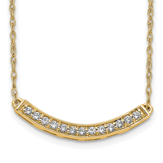Diamond Curved Bar Necklaces