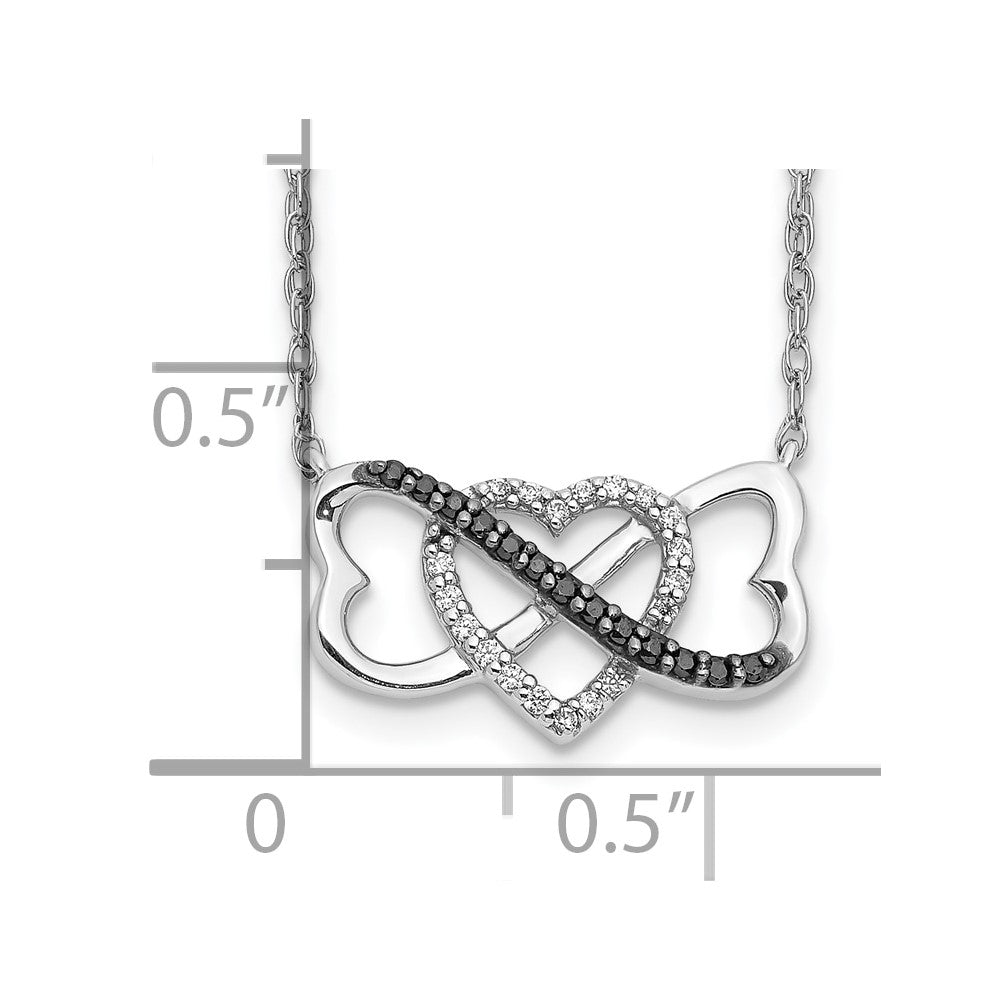 Diamond Triple Heart Necklaces