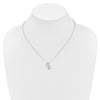 14k White Gold 1/20 carat Diamond Heart Infinity Pendant 18 inch Necklace