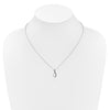 14k White Gold 1/15 carat Black Diamond Infinity Pendant 18 inch Necklace