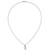 14k White Gold 1/15 carat Black Diamond Infinity Pendant 18 inch Necklace