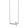 Diamond Sideways Cross Necklaces