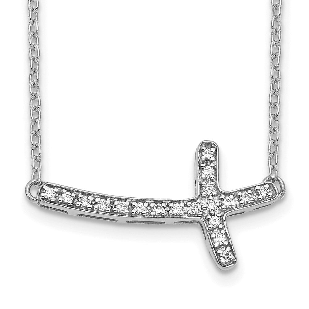 Diamond Sideways Cross Necklaces