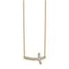 Diamond Sideways Cross Necklaces