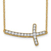 Diamond Sideways Cross Necklaces