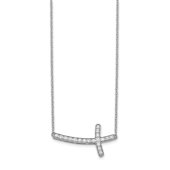 Diamond Sideways Cross Necklaces
