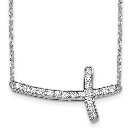 Diamond Sideways Cross Necklaces