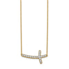 Diamond Sideways Cross Necklaces