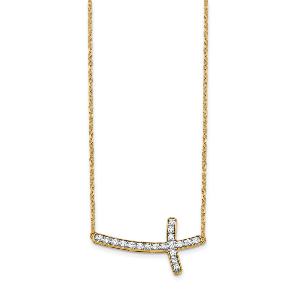 Diamond Sideways Cross Necklaces