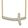 Diamond Sideways Cross Necklaces