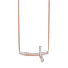 Diamond Sideways Cross Necklaces