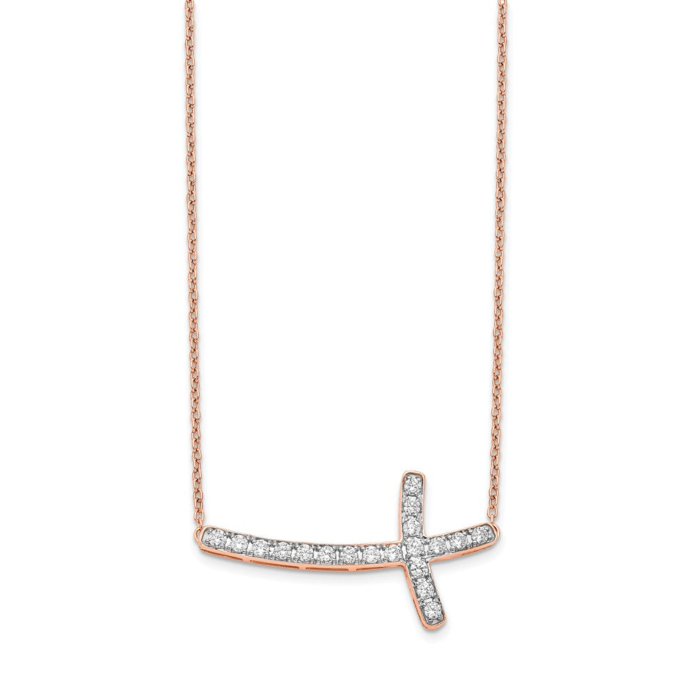 Diamond Sideways Cross Necklaces