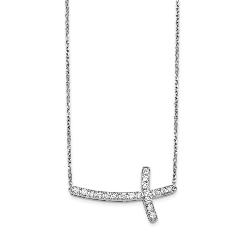 Diamond Sideways Cross Necklaces
