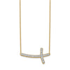 Diamond Sideways Cross Necklaces