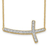 Diamond Sideways Cross Necklaces