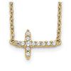 Diamond Sideways Cross Necklaces