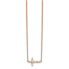 Diamond Sideways Cross Necklaces