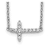 Diamond Sideways Cross Necklaces