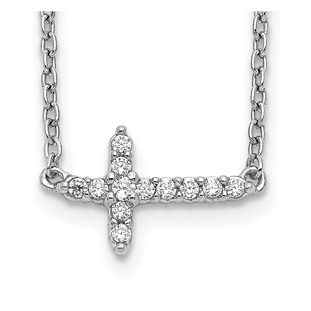 Diamond Sideways Cross Necklaces