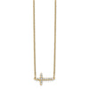 Diamond Sideways Cross Necklaces