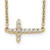Diamond Sideways Cross Necklaces