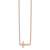 Diamond Sideways Cross Necklaces