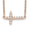 Diamond Sideways Cross Necklaces